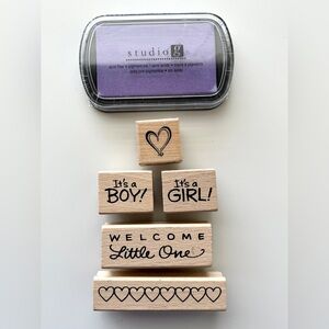 Baby stamps and ink pad